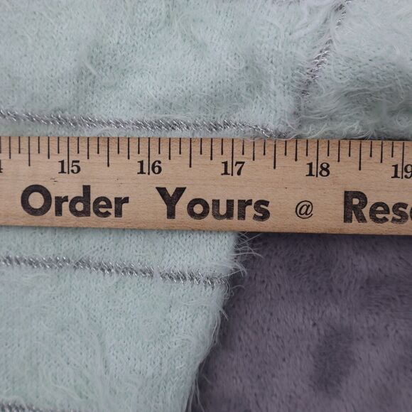 Willow and Clay Sweater Womens S Green Long Fitted Sleeve VNeck Pullover - Picture 4 of 16